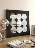 Geometric Circle Mirror Wall Art, Modern Decorative Wall Mirror for Living Room, Dining Room & Entryway