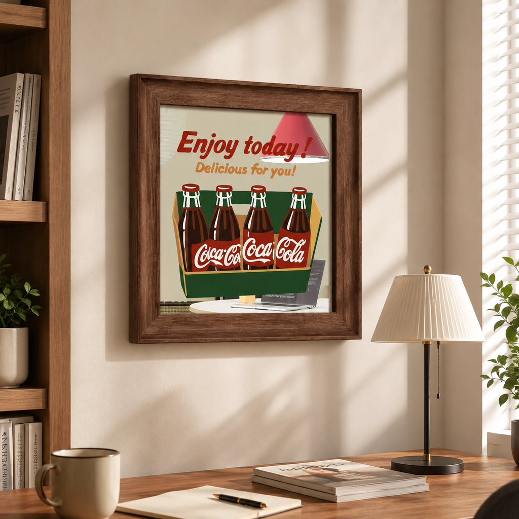 Retro Soda Bottle Acrylic Mirror Wall Art | Coffee Bar Decor