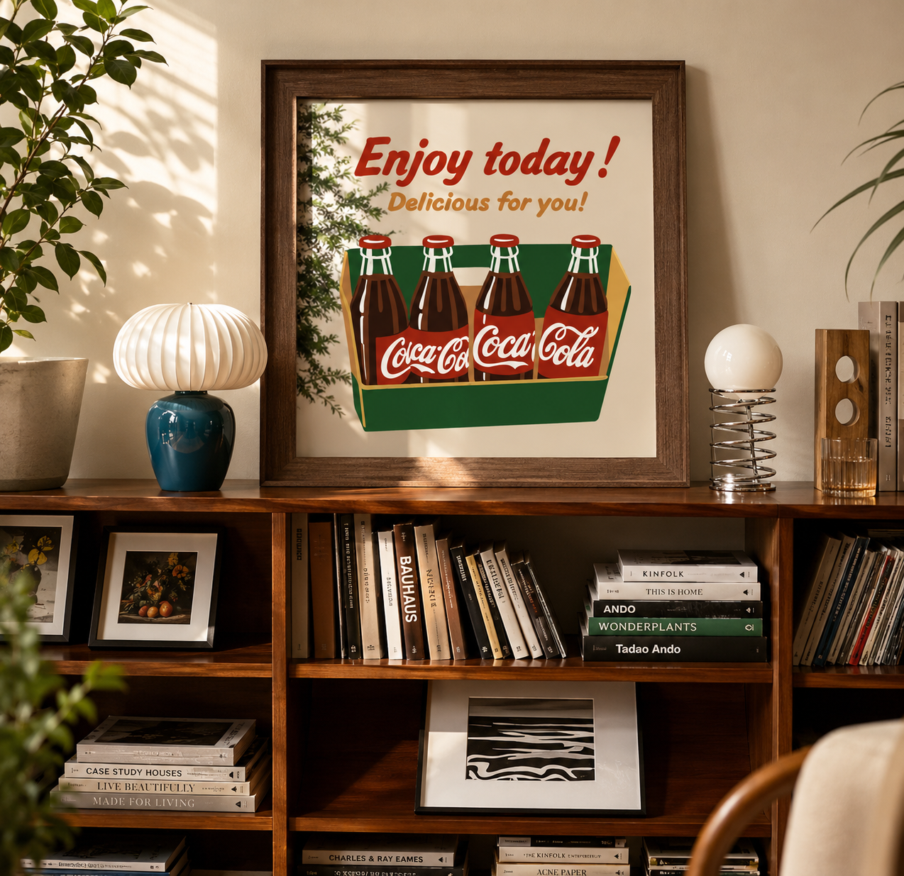 Retro Soda Bottle Acrylic Mirror Wall Art | Coffee Bar Decor