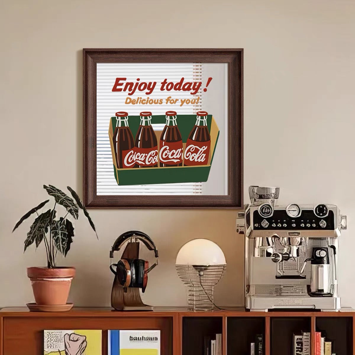 Retro Soda Bottle Acrylic Mirror Wall Art | Coffee Bar Decor